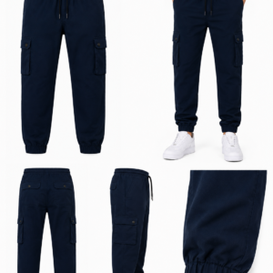 UrbanFlex Premium Utility Cargo Jogger – Midnight Navy Blue
